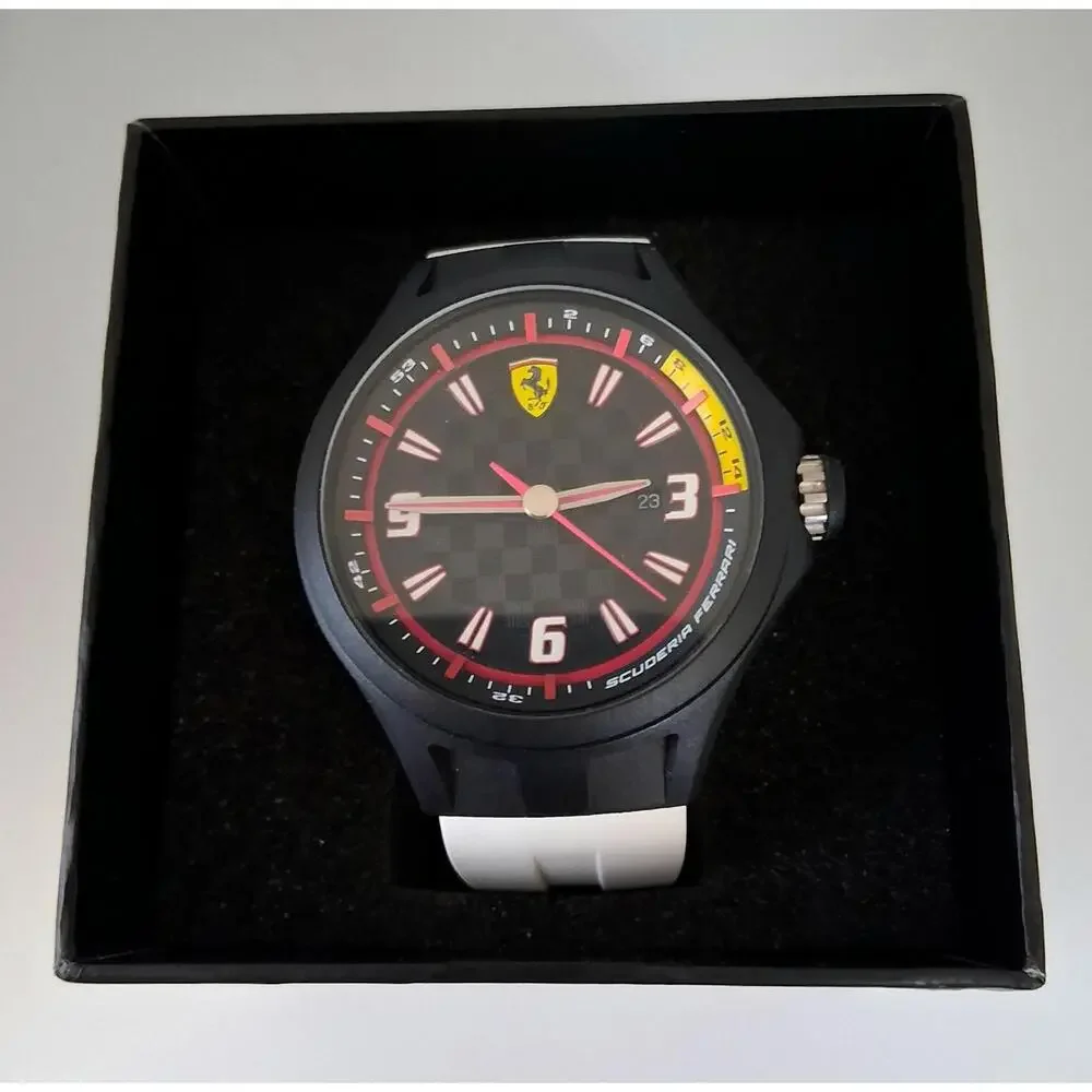Mens Ferrari Date Watch RARE 44mm‎ in Box